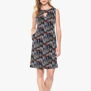 Nine West Womenʻs Colorful Sleeveless Shift Dress with Pockets Small